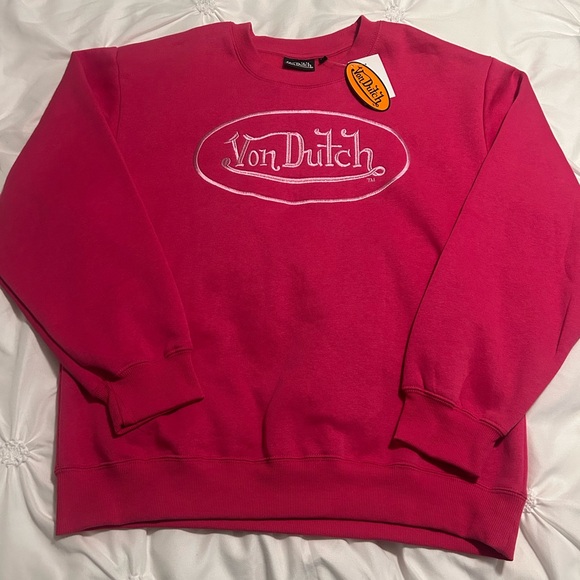 Von Dutch Tops - Von Dutch embroidered logo crewneck